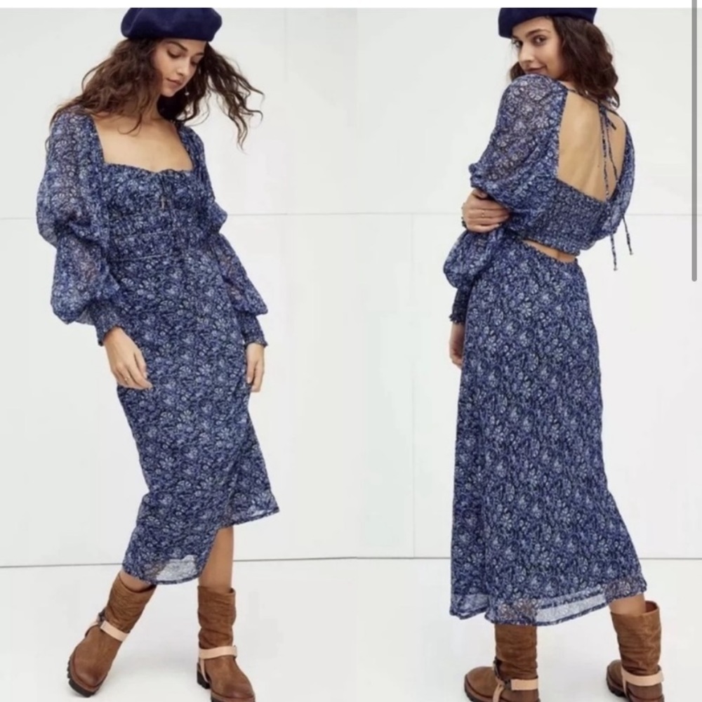Free People Aglow Midi Dress XS NWT